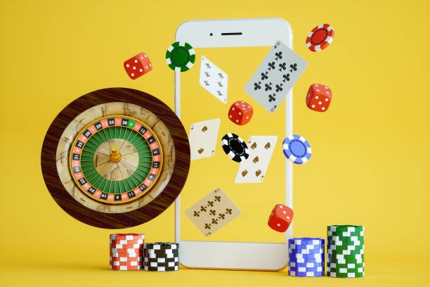 Live casino dealer studio with multiple tables